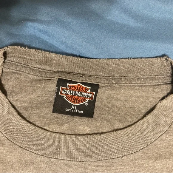 Vintage Harley Davidson Motorcycle T-shirt Mens X-Large Gray Heritage Lisle IL - Picture 12 of 16